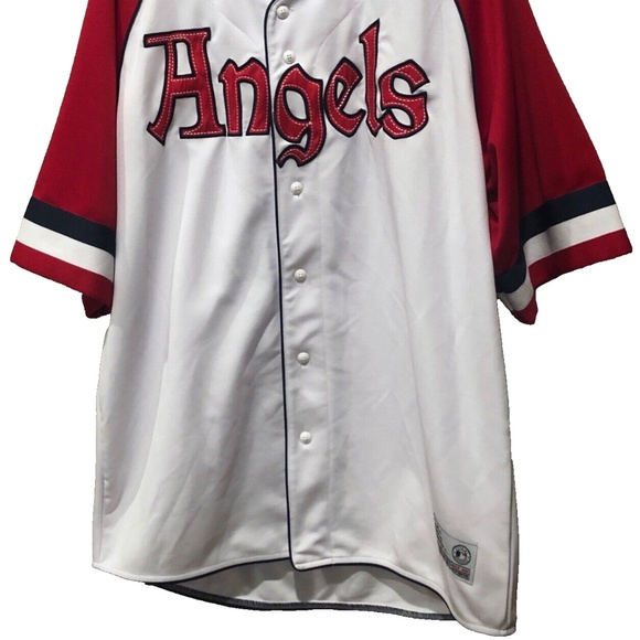 Men's Genuine Merchandise By True Fan MLB Angels Button Front Baseball Jersey L - Picture 2 of 9
